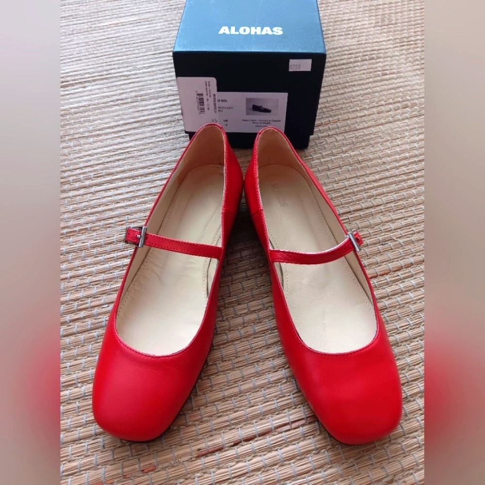 Stylish Red Mary Jane Flats